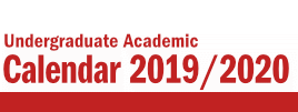 Undergraduate Academic Calendar - 2019/2020