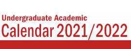 Undergraduate Academic Calendar - 2021/2022