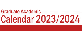 Graduate Calendar - 2023/2024