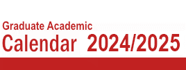 Graduate Calendar - 2024/2025
